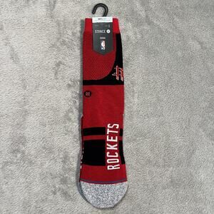 Houston Rockets Socks Mens Large Red Black NBA Basketball Stance Crew Infiknit